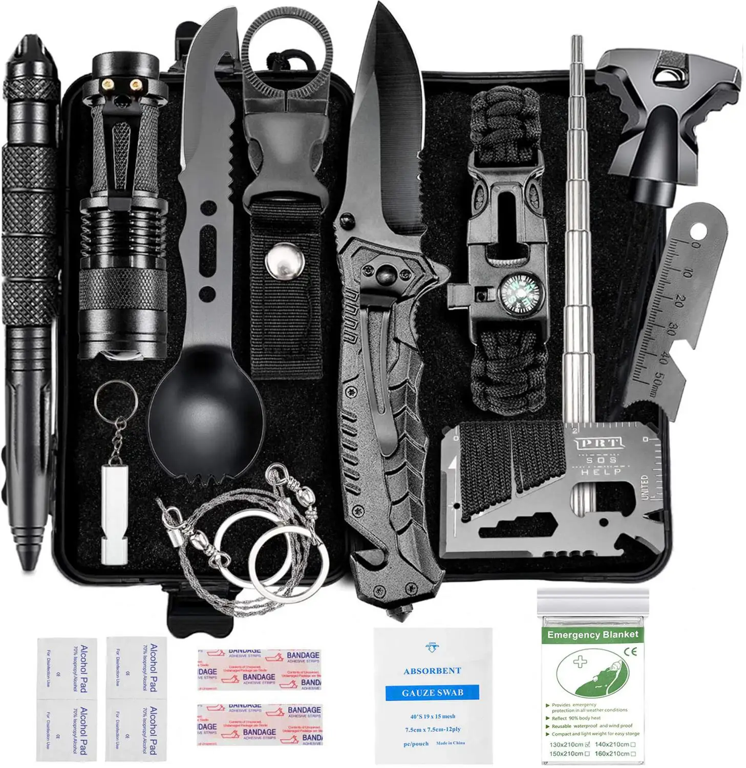 2021 Survival gear military tactical gear camping equipment outdoor travel kit set survival tool with bracelet First Aid Kit