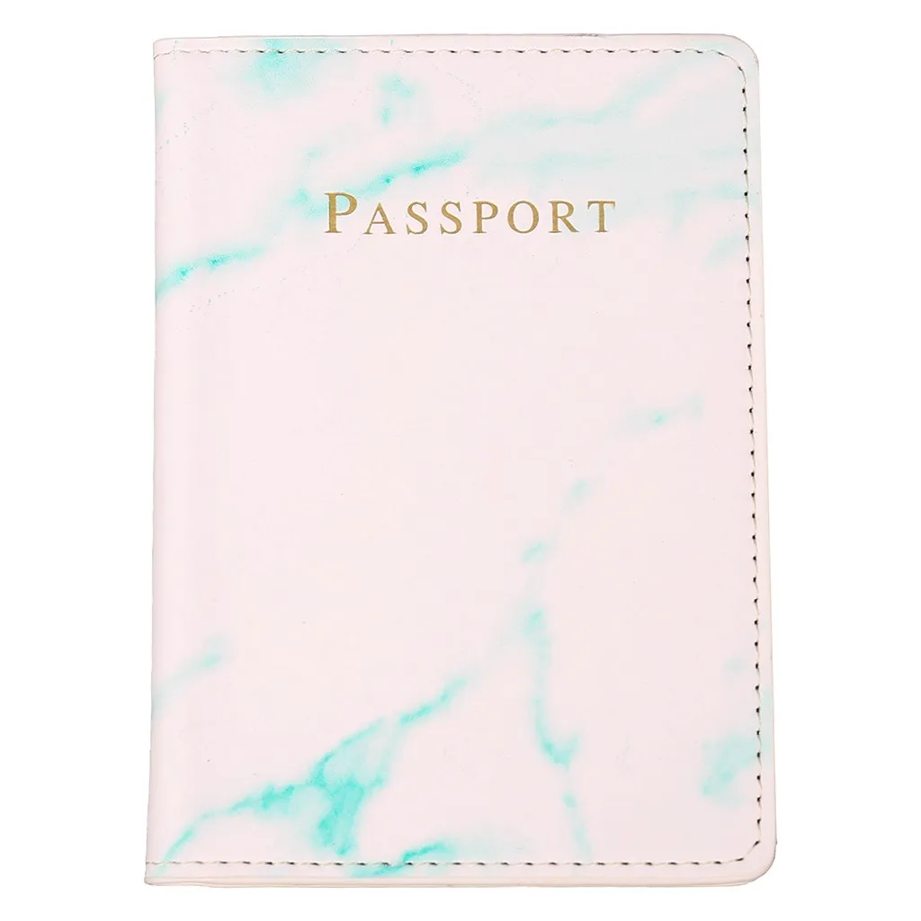 Красочный мраморный стиль обложка для паспорта водонепроницаемый чехол для паспорта Обложка для путешествий Чехол для паспорта держатель высокого качества Tarjetero - Цвет: Sky Blue