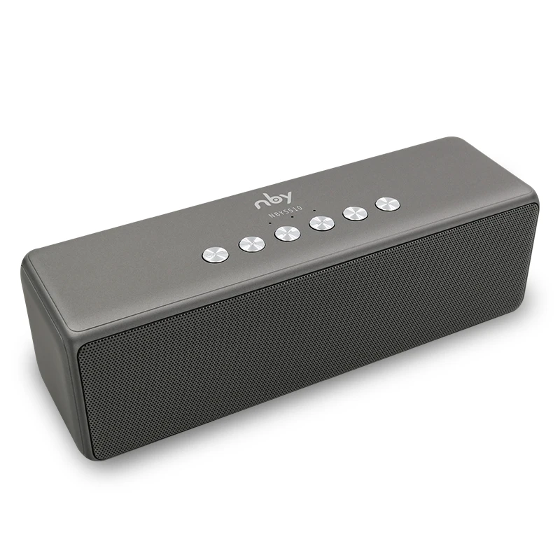 gray NBY5510 беспроводной портативный bluetooth стерео mp3 динамик 10 Вт двойной бас динамик 1200 мАч перезаряжаемый аккумулятор с TF картой FM rad - Цвет: gray