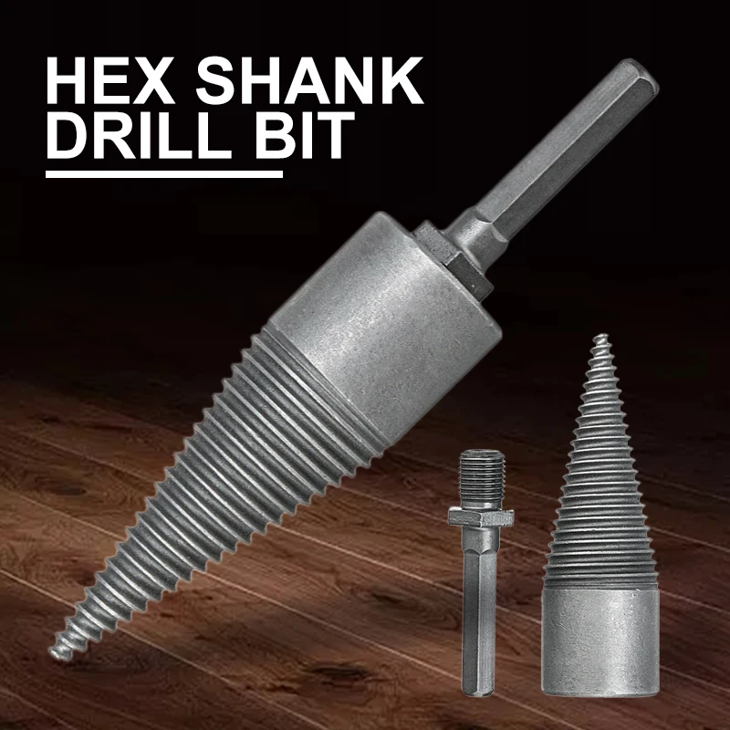 Log Splitting Electric Hammer Firewood Splitter Drill Bits Cone
