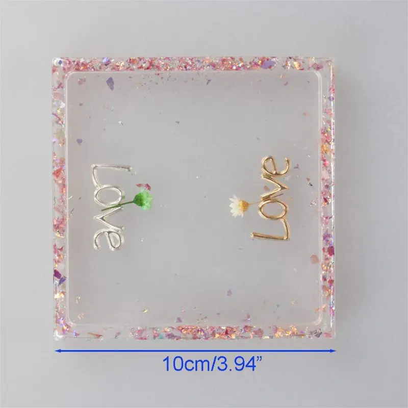 4 пачки DIY квадратная Подставка под стакан силиконовая форма, формы для литья со смолой, цемент
