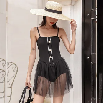 

Swimsuit Female Fused Swimwear 2019 Woman One Piece Sexy Swim Suits Large Size Japanese Bra Skirt Beach Solid Spandex Sierra