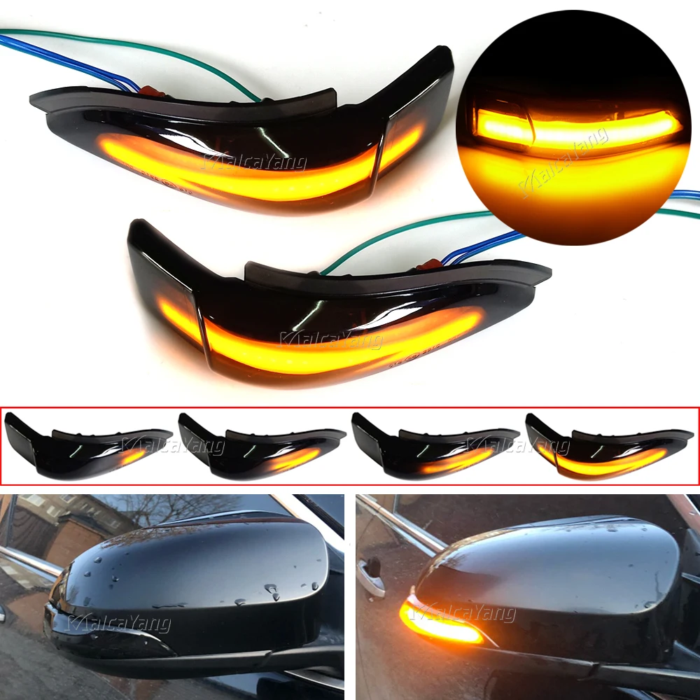 

For Toyota Vios Altis Yaris Corolla Camry Car LED Dynamic Turn Signal Side Mirror Blinker Indicator Sequential Light