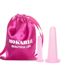 2 шт банки вакуумные банки для вакуумного массажа для массажа лица лифтинг анти возраст силиконовый Антицеллюлитный Массажер Уход за кожей Банки Набор банок