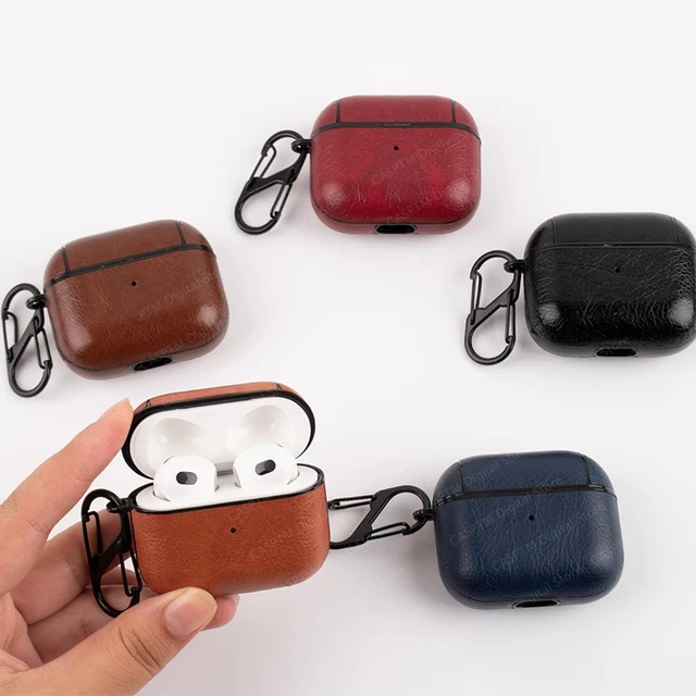 For Airpods 3rd generation Pro 2/1 Retro Leather Shockproof Airpods Case  Cover 