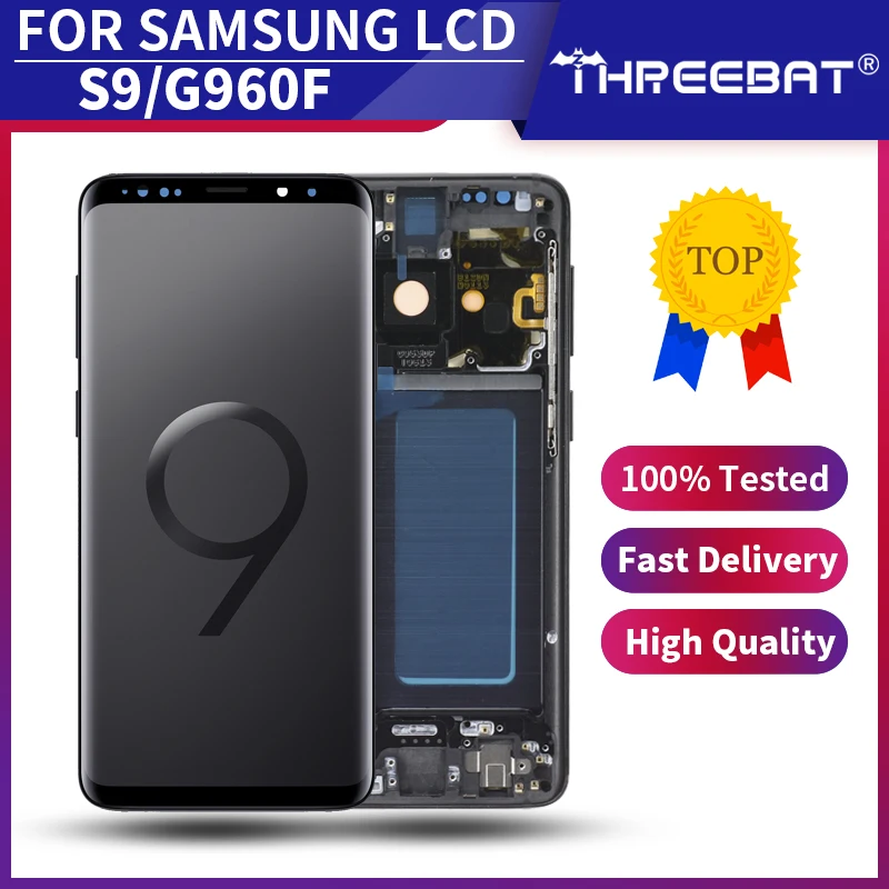 5 8 &quotSUPER AMOLED экран Замена для SAMSUNG Galaxy S9 ЖК-дисплей сенсорный дигитайзер с рамкой