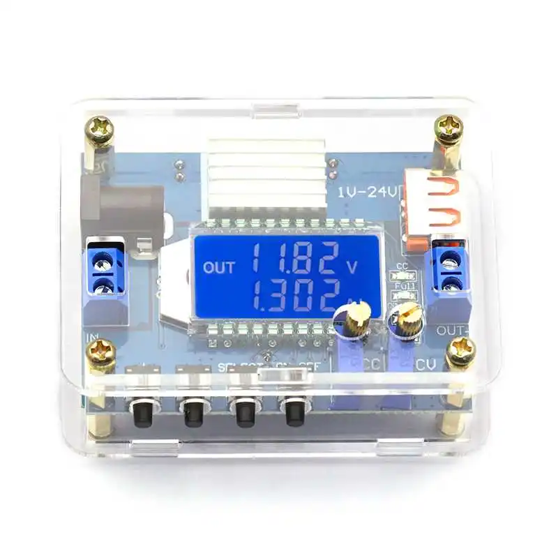 high precision DC Buck Converter CC CV Power Module 1-24V 3A Adjustable Regulated power supply capacity Voltmeter ammeter | Инструменты