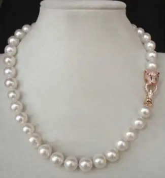 

Free shipping 18" 10-11MM AAA++ GENUINE WHITE SOUTH SEA AKOYA PEARL NECKLACE
