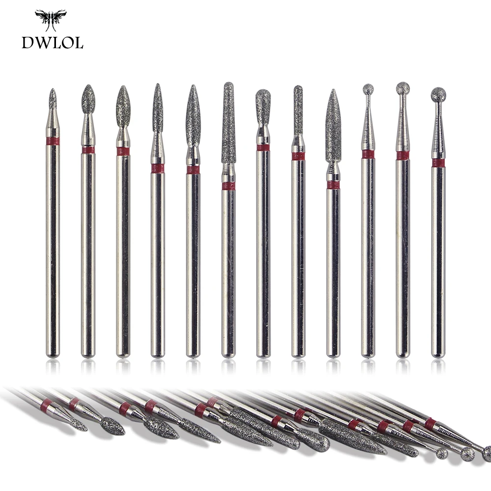 Bits Drill-Bit Pedicure Nail Cuticle Diamond 3/32inch for Fine-Grit