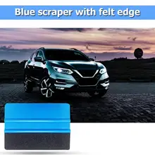 Синий автомобиль виниловой оберточной пленки инструменты Ракель скребок с войлоком края пленки стикер установка комплект Авто Стайлинг стикер аксессуар