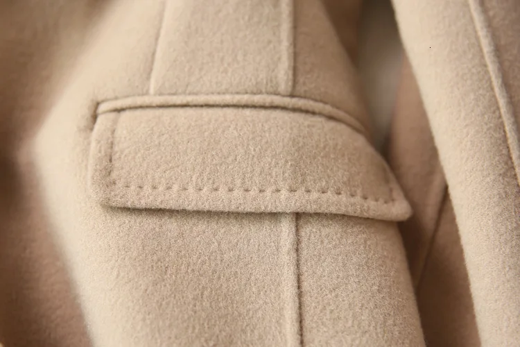New Wool Coat Women Long Sleeve Turn-down Collar Outwear Jacket Casual Autumn Winter Elegant woolen Overcoat
