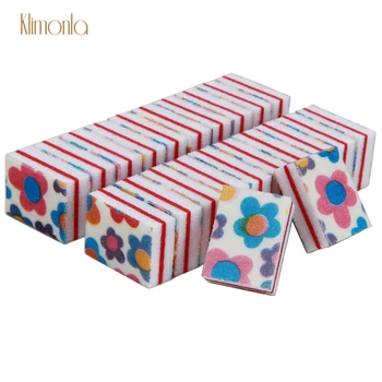 Kaufen 20 Teile/los Blume Mini Nagel Datei Schwamm Nagel Polieren Block Kalk Eine Ongle Schleifen Polieren Salon Maniküre Kunst Werkzeuge Zubehör