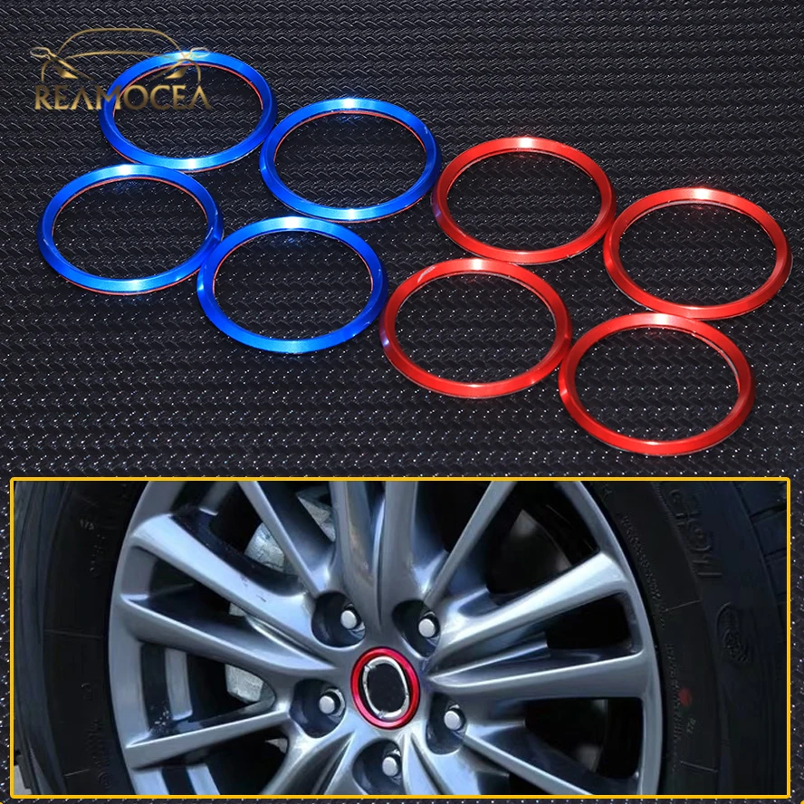 Reamocea 4x автомобильный Стайлинг синий/красный алюминиевый сплав Центр колеса