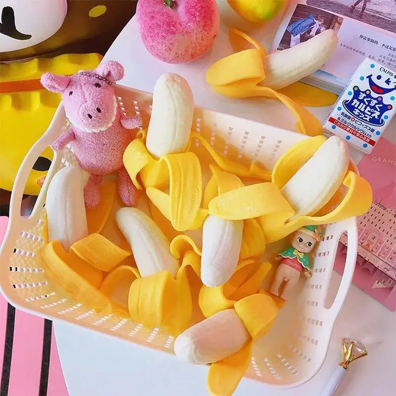 

Banana Funny Prank Squeeze Toy Slow Rising Bananas With Happy Face Kids Stress Reliever Decompression Toys Antistress Gag Gift