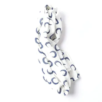 

Children Girls Scarf New Fashion Cotton And Linen Scarf Moon Pattern Warm Scarf For Winter