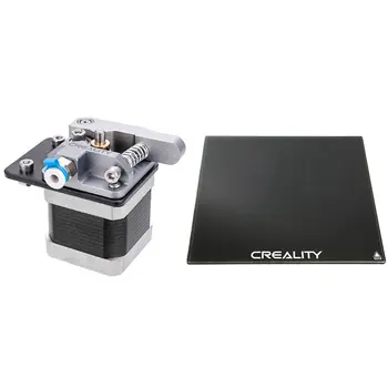 

CREALITY 3D 1Set Aluminum Mk8 Extruder Driver 40 Tooth Drive Gear & 1Pcs Carbon Crystal Glass Platform Glass Heating Bed