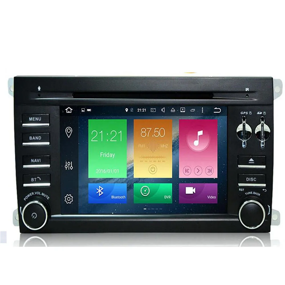 Top !IPS! 2 Din Android 9.0 8 core Car DVD Multimedia Player GPS Navigation for Porsche Cayenne 2003-2010 Radio fm stereo Head unit 2