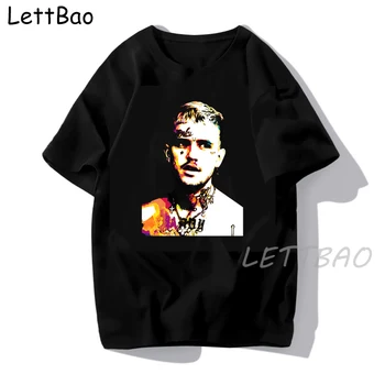 

LettBao Lil Peep Harajuku Black T Shirt Men Ullzang HipHop Rapper Tshirt Funny lil peep cry baby T-shirt Men's Top Tee male