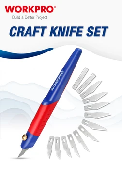 

WORKPRO Engraving Knife Set with 13pc Blade Replacement Craft knives for Wood Paper Soap Cutter DIY Repair Hand Tools