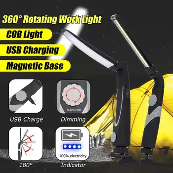 

Smuxi 360° COB USB Rechargeable Work Light Dimmable Flashlight Inspection Lamp Spiral Switch Stepless Dimming 2000mAh 18650