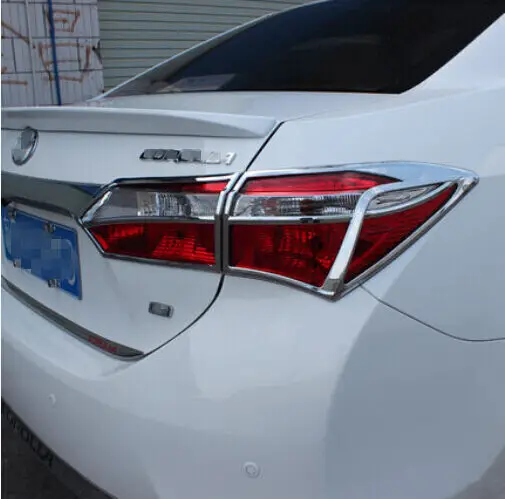 Модификация автомобиля аксессуары ABS хром задний фонарь Крышка лампы Накладка для Toyota Corolla