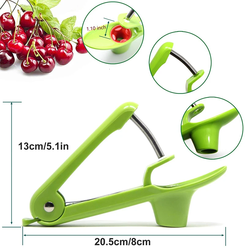 MESNUG Easy Cherry Pitter No Splashing Durable Fruit Seed Olive Pit Remover Tools Kitchen Gadgets Accessories Dishwasher Safe