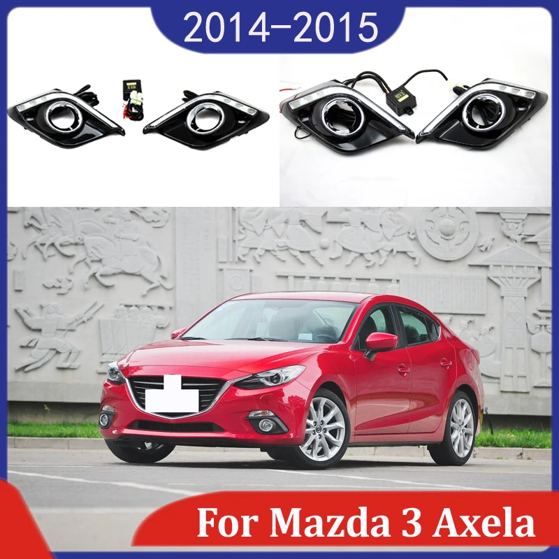 2 шт. для Mazda 3 Axela 6000 К белый светильник Светодиодный дневной ходовой светильник DRL Автомобильная противотуманная фара
