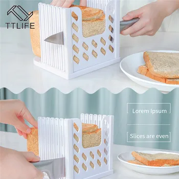

TTLIFE Bread Slicer Knife Mold Toast Bread Sandwich Cutting Slicer Guide Kitchen Tool Cheese Slicer Kitchen Baking Cheese Board