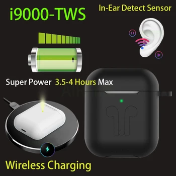 

Original i9000 TWS 1:1 In-ear Blutooth Earphone Mini Wireless Earbud H1 Aire2 Headphone Headset PK W1 Chip elari Aire 2 3 pro