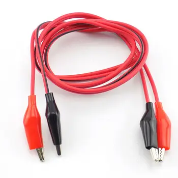 

Dual electric Alligator Clip Test Lead Electrical Crocodile Cable Jumper Wire 1M