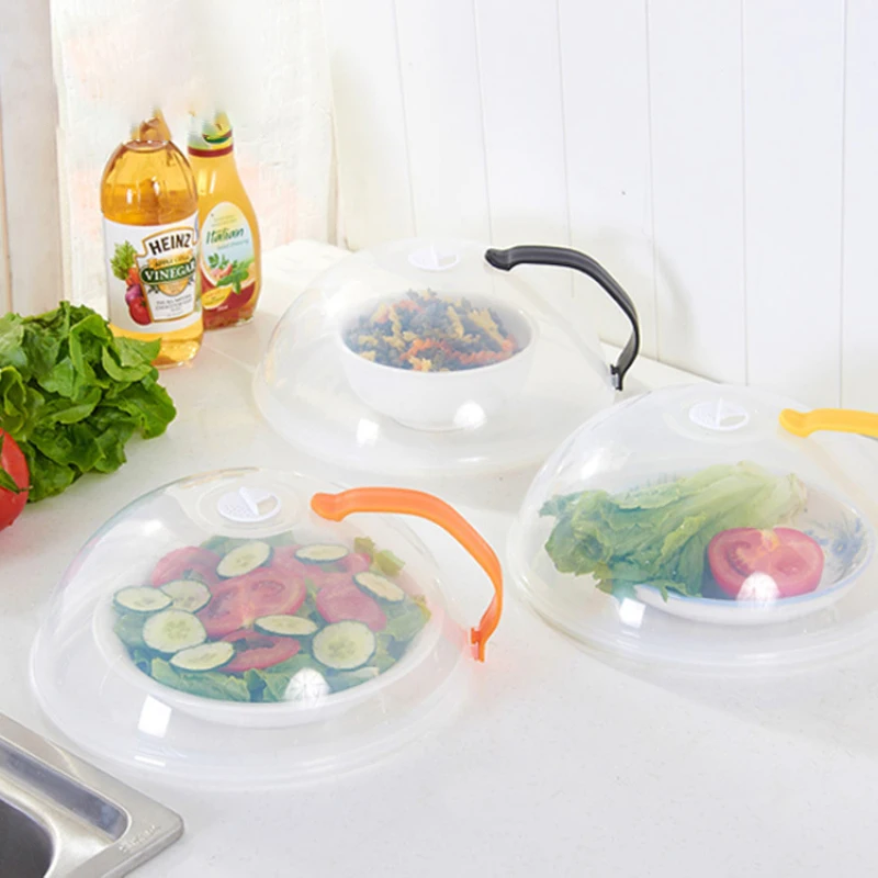 1PC Microwave Cover Microwave Oven Food Cover Kitchen Accessories Transparent Anti Sputtering Household Random Color Fresh microwave splatter cover
