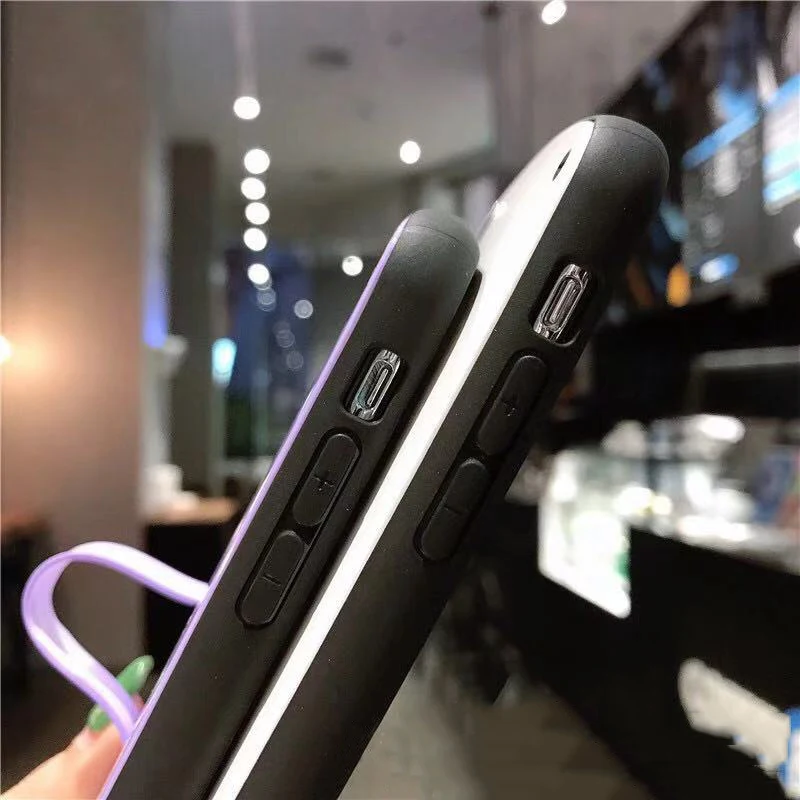 Мягкий чехол для iPhone 7 8 6 6s Plus iPhone 6 XS X 10 11 Pro Max XR глянцевый силиконовый чехол цветной чехол с рисунком