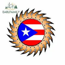 EARLFAMILY 13cm x 12.2cm for Puerto Rico Flag Fine Decal Funny Car Stickers RV VAN DIY Bumper Trunk Truck Graphics Accessories
