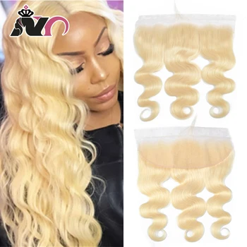 

NY Hair 613 ombre Lace Frontal Ear to ear Blonde 13*4 Brazilian Remy 100% Human Hair Body Wave Frontal Swiss Closure 6-20 Inch