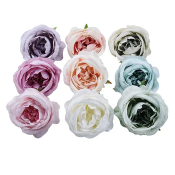 

100pcs Fake roses wedding decorative flowers wall diy gifts box Valentine's Day present home decor Artificial flowers wholesale