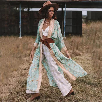 

Beach Outings For Women 2019 Beachwear Woman Outlet New Summer Print Cardigan Outside Shawl Cotton Fmzxg Dresses Cover Up