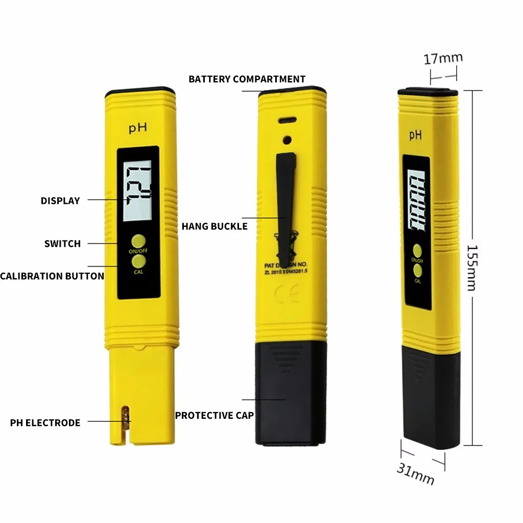 New Protable LCD Digital PH Meter Pen of Tester accuracy 0.01 Aquarium Pool Water Test Wine Urine automatic calibration 22% OFF