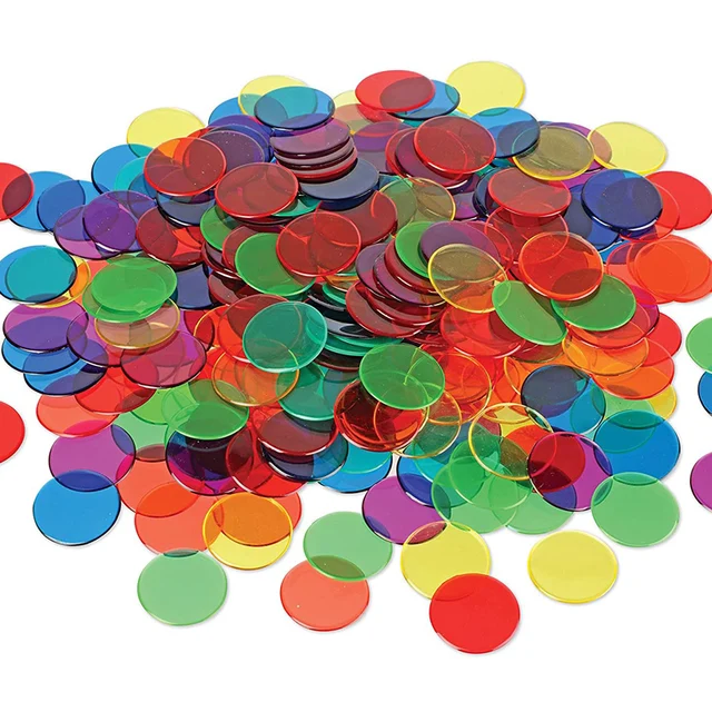100Pcs 19mm Bingo Chips Kids Educational Learning Resources Montessori Math Toys Children Classroom Supplies Teaching 4