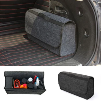

Large Anti Slip Car Trunk Bag Compartment Boot Storage Organiser Gray Case Utility Soft Felt Tool Bag