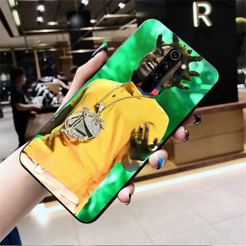 HPCHCJHM Kodak Black Rapper Newly Arrived Black Cell Phone Case for Redmi Note 8 8A 8T 7 6 6A 5 5A 4 4X 4A Go Pro