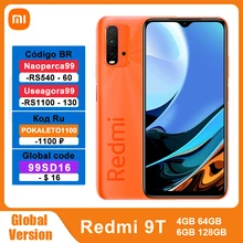 Global Version Xiaomi Redmi 9T 4GB 64GB /128GB 9 T Smartphone Snapdragon 662 48MP Quad Camera 6000mAh 6.53" FHD+ Display MIUI 12