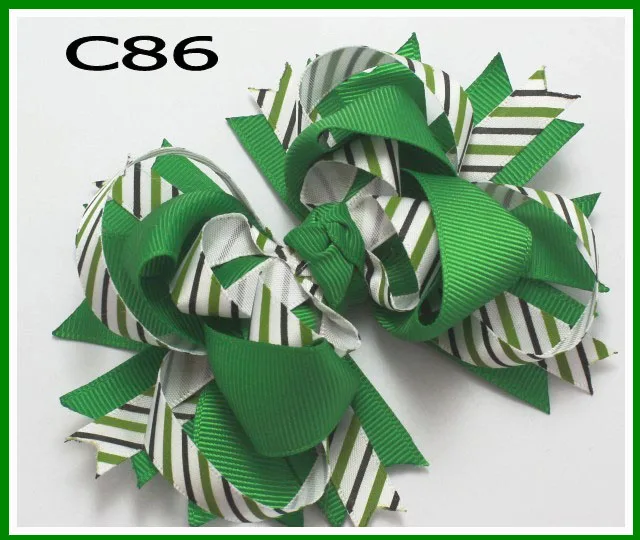B Группа 60 шт. рождественские банты для волос карамельный тростник бант Санта заколка для волос олень праздник веселая Рождественская бабочка-B