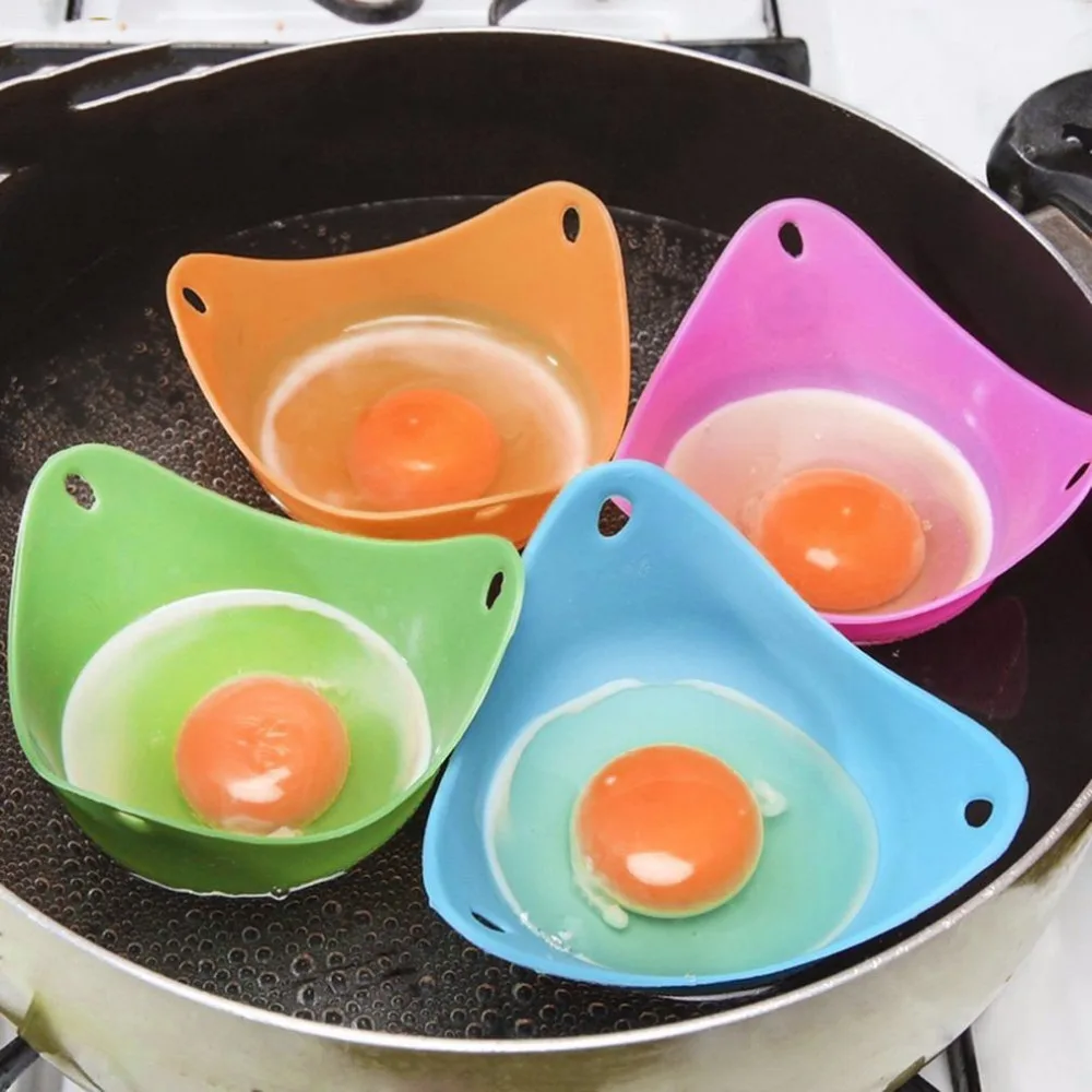 

Safety Silicone Egg Cooker Poach kitchen Helpers Easy Cookware Mold Pods Pancake Tool Cook Form for Fried Eggs Baking Egg Cooker