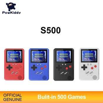 

Powkiddy Slim Handheld Game Console Children Gift Built-In 500 Games 8Bit Retro FC Games Children Puzzle Easy To Carry