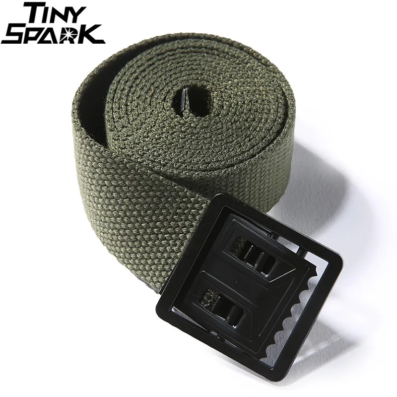 Унисекс тактический пояс хип-хоп Харадзюку крутая парусиновая лента открытый