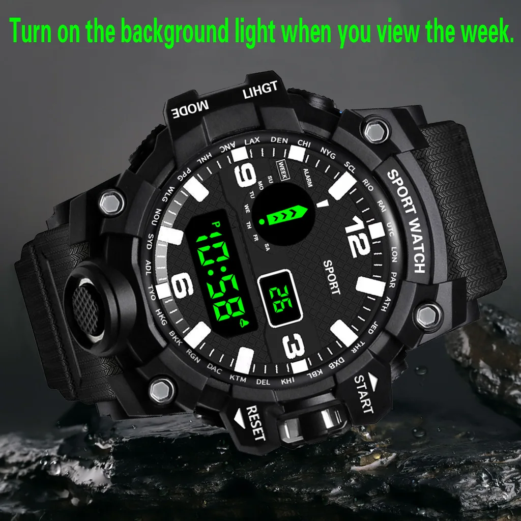 New Fashion Sport Watches For Men Luxury LED Digital Watch Gifts For Male Military Fitness Waterproof Watch Reloj Lujo Hombre