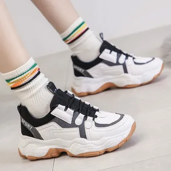 

Women Sneakers Breathable Shoes Winter New Flat Platform shoes Thick bottom Outdoor Keep Warm Shoes I5-50