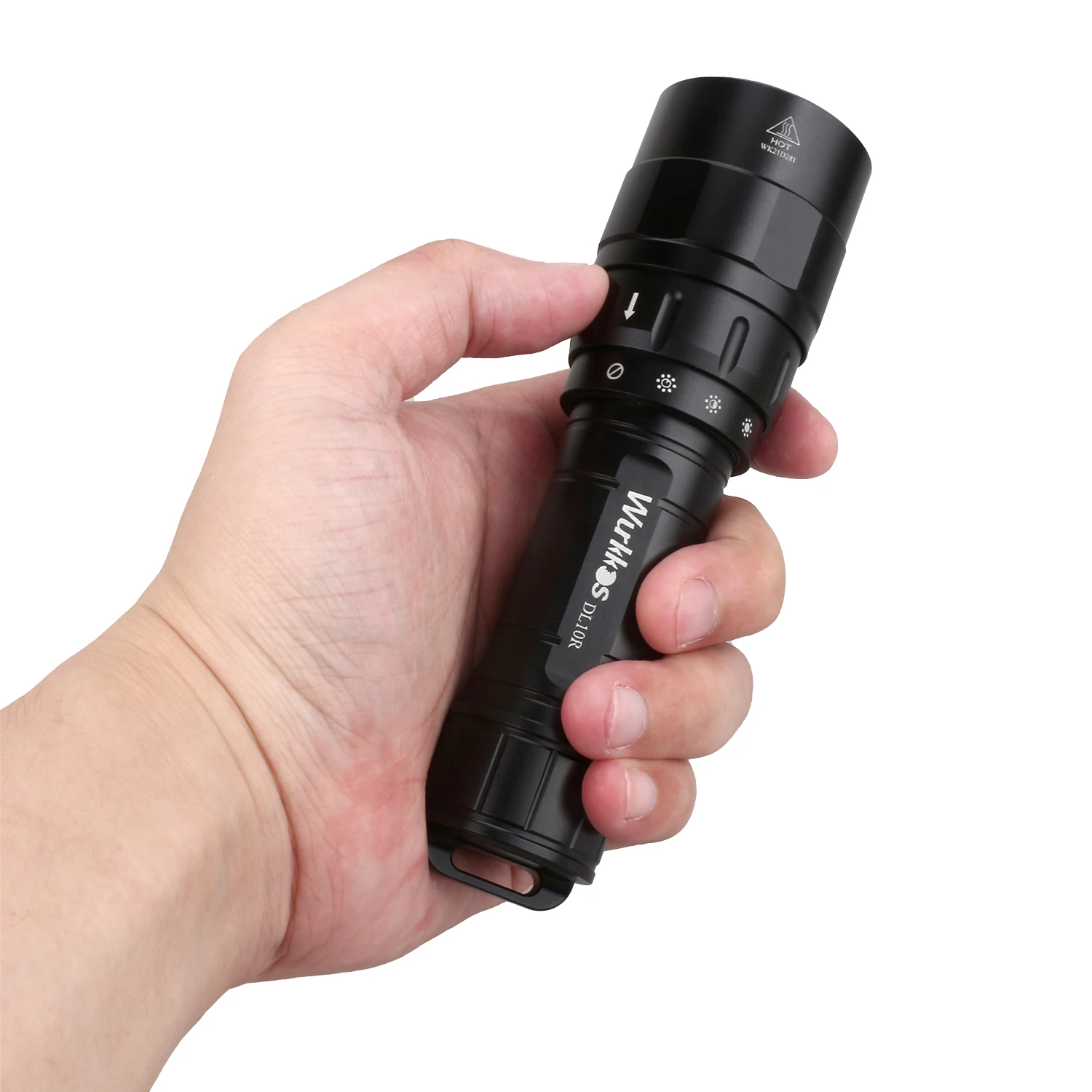 LED Flashlight Wurkkos DL10R Scuba Diving Torch XHP70.2 LED Flashlights 4500lm 21700 USB-C Rechargeable Rotary Switch Magnetic Control