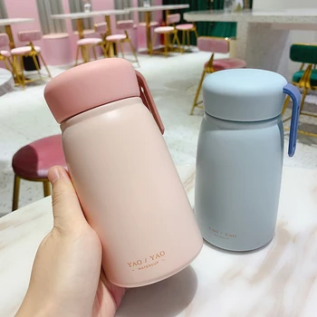

Simple 316 Stainless Steel Vacuum Flask Cup Exquisite Minimalism Solid Color“YAOYAO” Large Capacity Water Thermo Cup Gift