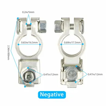 

Parts Battery Terminal Connector 1 Pair Clamp Negative For Toyota/Chevy 400A